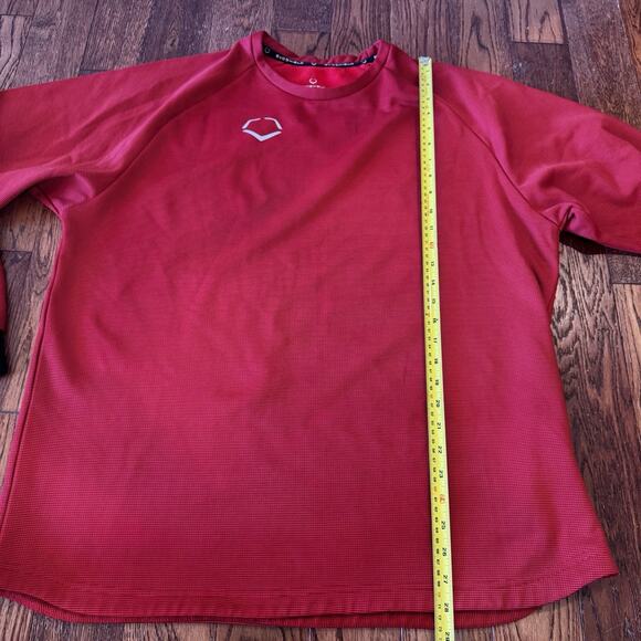 EvoShield Men's XL Fleece Lined Pullover Sweatshirt Red Activewear Athleisure - Picture 8 of 10